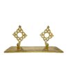 Elegant Handmade Moroccan Engraved Solid Brass Wall Shelf for Kitchen and Bath - Image 2