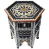 Exotic Elegance Moroccan Handmade Side Table, a Masterpiece of vibrant Hand-Painted Artistry for Your Home