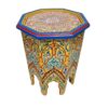 Exotic Elegance Moroccan Handmade Side Table, a Masterpiece of vibrant Hand-Painted Artistry for Your Home - Image 4