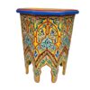 Exotic Elegance Moroccan Handmade Side Table, a Masterpiece of vibrant Hand-Painted Artistry for Your Home - Image 5