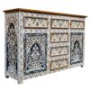 Exquisite Moroccan Handmade and Hand-Painted Wood Storage Cabinet | Timeless Beauty & Living Artistry