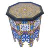 Exotic Elegance Moroccan Handmade Side Table, a Masterpiece of vibrant Hand-Painted Artistry for Your Home