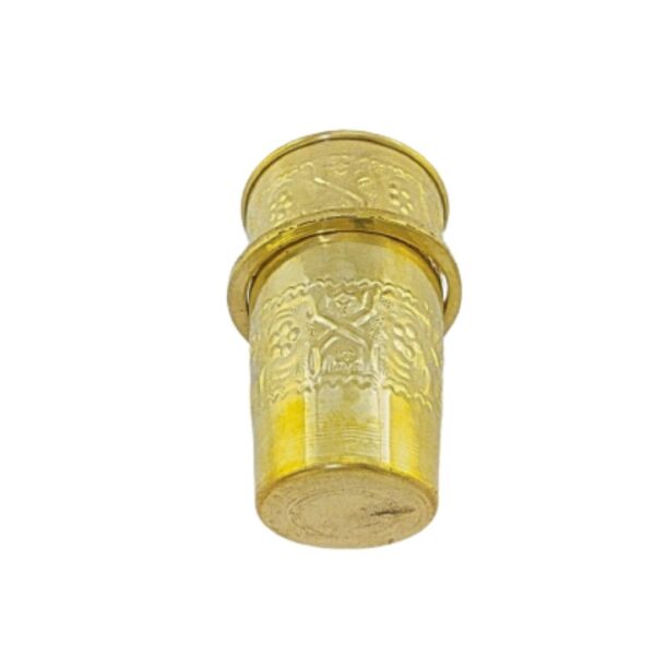 Elegant Handcrafted Moroccan solid Brass Wall Toothbrush Holder Cup - Image 3