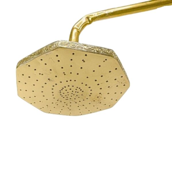 Elegant Handmade Moroccan Brass Hexagonal Shower Head