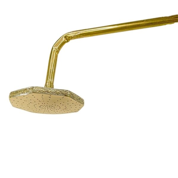 Elegant Handmade Moroccan Brass Hexagonal Shower Head - Image 4