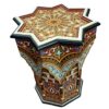 Exotic Elegance Moroccan Handmade Side Table, a Masterpiece of vibrant Hand-Painted Artistry for Your Home