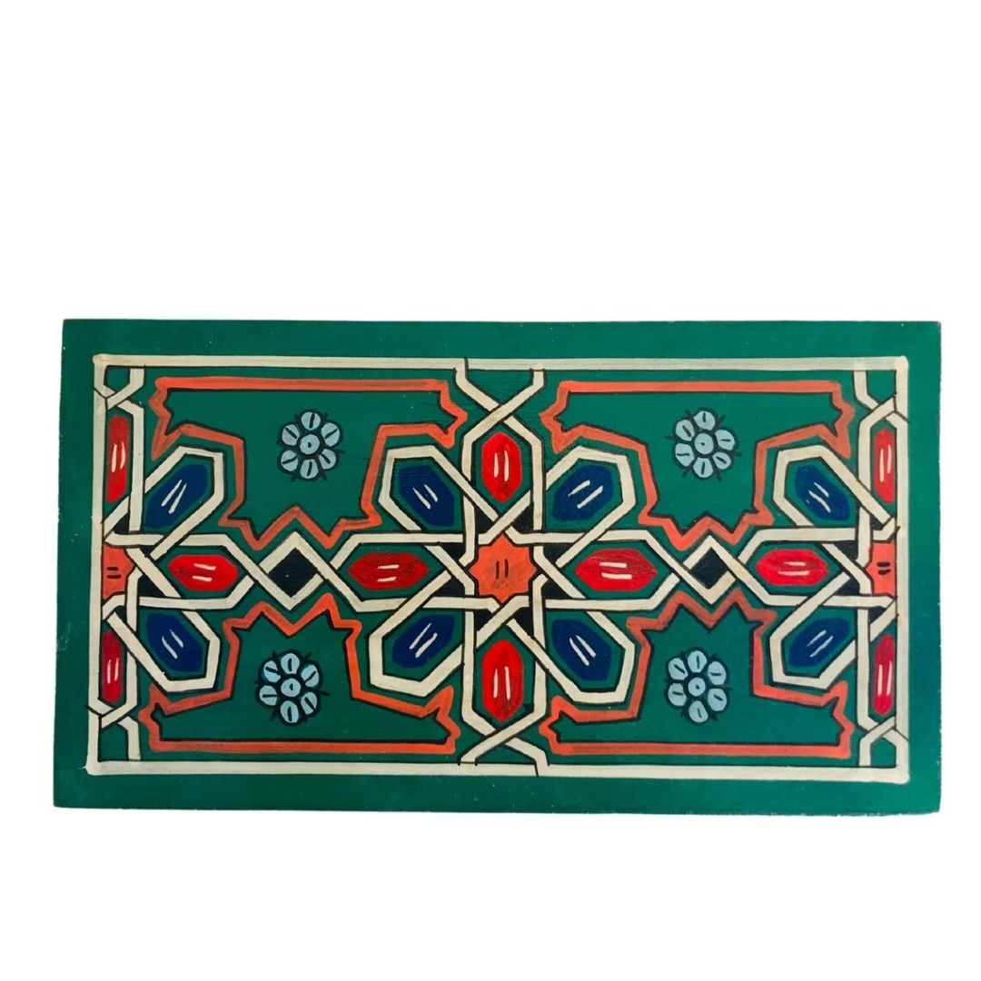 Exquisite Moroccan Handcrafted and Hand-Painted Moroccan Wooden Tray - Vintage TV Tray Table & Housewarming Party Decorations - Image 5