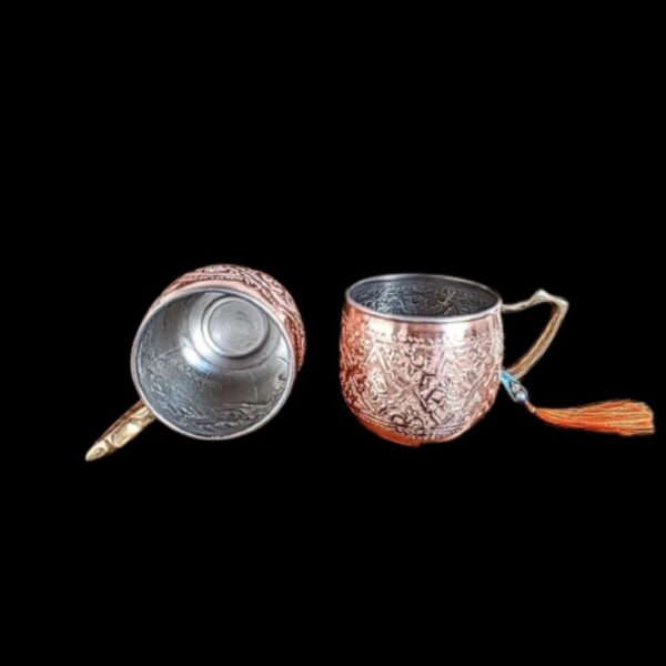 Elegant Handcrafted Moroccan Engraved red copper mug. A work of art par excellence - Image 5