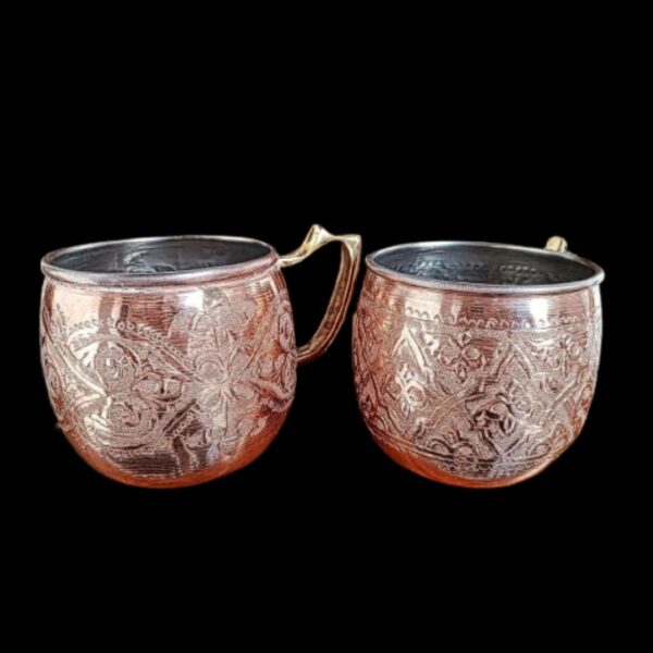 Elegant Handcrafted Moroccan Engraved red copper mug. A work of art par excellence - Image 8