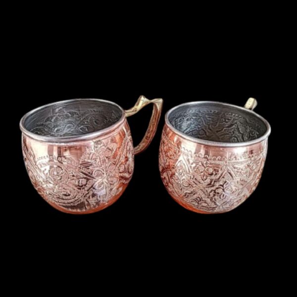 Elegant Handcrafted Moroccan Engraved red copper mug. A work of art par excellence - Image 9