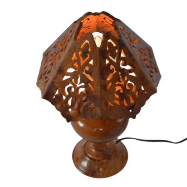 Handcrafted Thuya Wood Bedroom Lamp - Elegance and Functionality Combined - Image 4