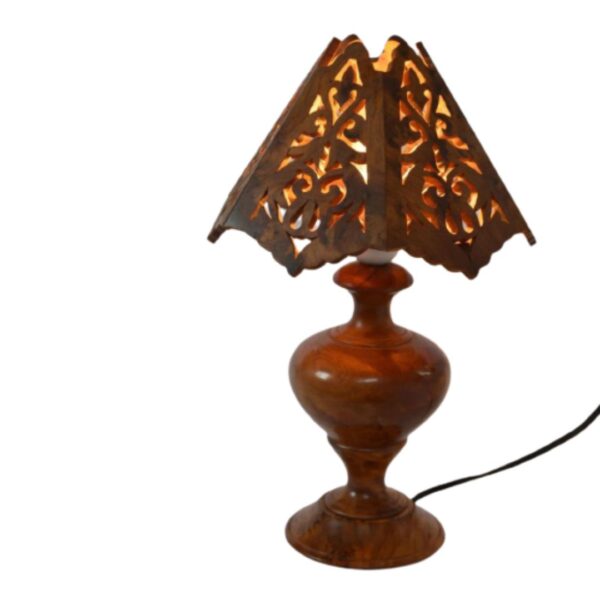 Handcrafted Thuya Wood Bedroom Lamp - Elegance and Functionality Combined