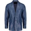 Fez Craftsmanship: Hand-Stitched Leather Blazer for Men - Embrace Tradition in Contemporary Style - Image 2