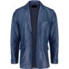 Fez Craftsmanship: Hand-Stitched Leather Blazer for Men - Embrace Tradition in Contemporary Style
