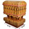 Exquisite Moroccan Berber Wooden Chest of Drawers - A Bohemian Artistic Masterpiece - Image 9
