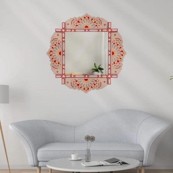 Exquisite Hand-Painted Moroccan square Mirrors - Palatial Elegance for Your Home - Image 2