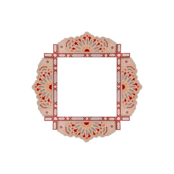 Exquisite Hand-Painted Moroccan square Mirrors - Palatial Elegance for Your Home - Image 3