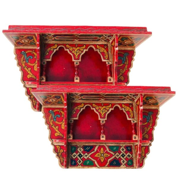 Hand-Painted Moroccan Floating Shelf - Elegance and Tradition for Your Home