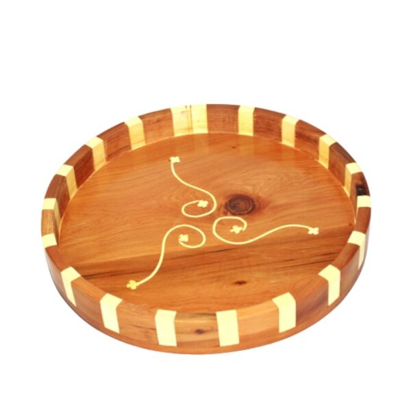 Handcrafted Thuya Wood round Serving Tray - Elevate Your Dining Experience - Image 4