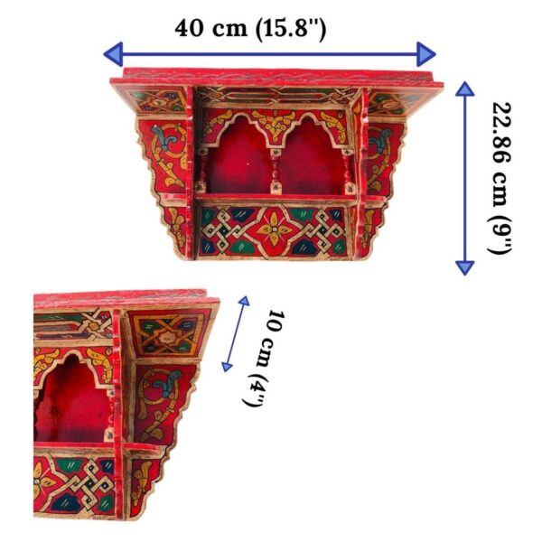 Hand-Painted Moroccan Floating Shelf - Elegance and Tradition for Your Home - Image 4