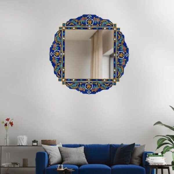 Exquisite Hand-Painted Moroccan square Mirrors - Palatial Elegance for Your Home