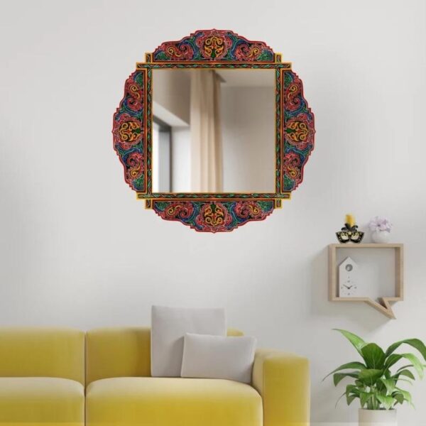 Exquisite Hand-Painted Moroccan square Mirrors - Palatial Elegance for Your Home