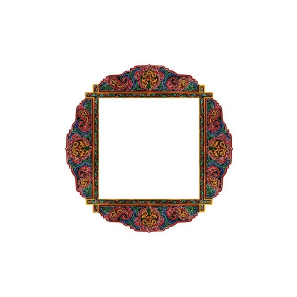 Exquisite Hand-Painted Moroccan square Mirrors - Palatial Elegance for Your Home - Image 2