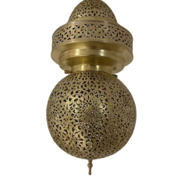 Elegant Moroccan Antique Brass Pendant Light - Handcrafted Beauty for Your Home - Image 12