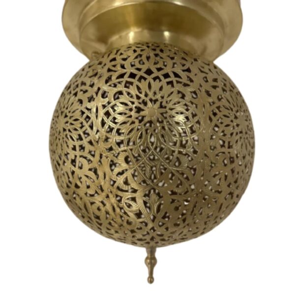 Elegant Moroccan Antique Brass Pendant Light - Handcrafted Beauty for Your Home - Image 11