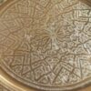 Moroccan Handmade Brass Coffee & Tea Table with Folding Cedar Wood Legs - Unique Moroccan Home Decor Furniture - Image 4