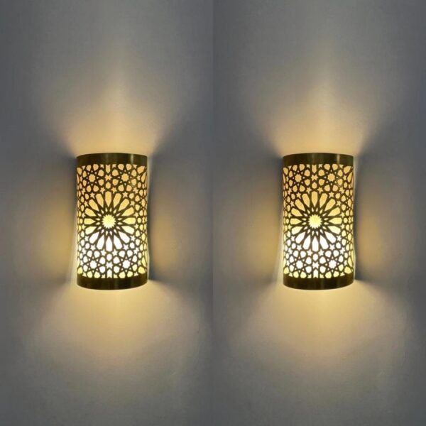 Moroccan Handmade Brass Wall Sconce - Exquisite Traditional  Decorative Lighting for Your Home