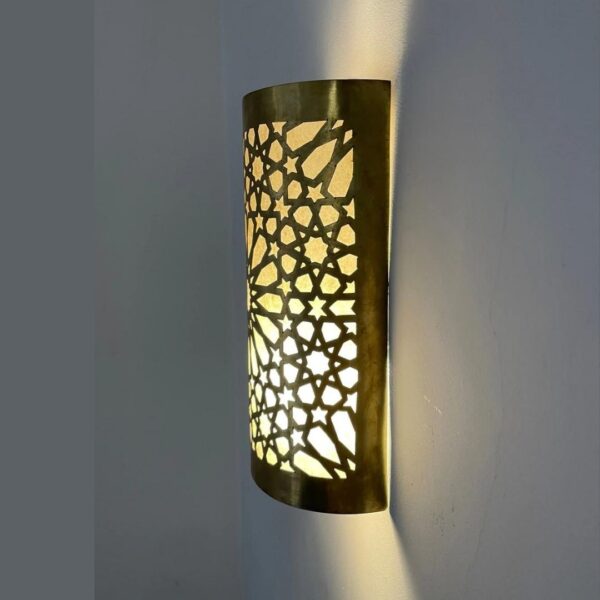 Moroccan Handmade Brass Wall Sconce - Exquisite Traditional  Decorative Lighting for Your Home - Image 6