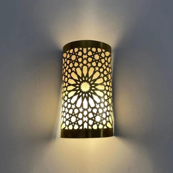 Moroccan Handmade Brass Wall Sconce - Exquisite Traditional  Decorative Lighting for Your Home - Image 3