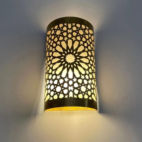 Moroccan Handmade Brass Wall Sconce - Exquisite Traditional  Decorative Lighting for Your Home - Image 4