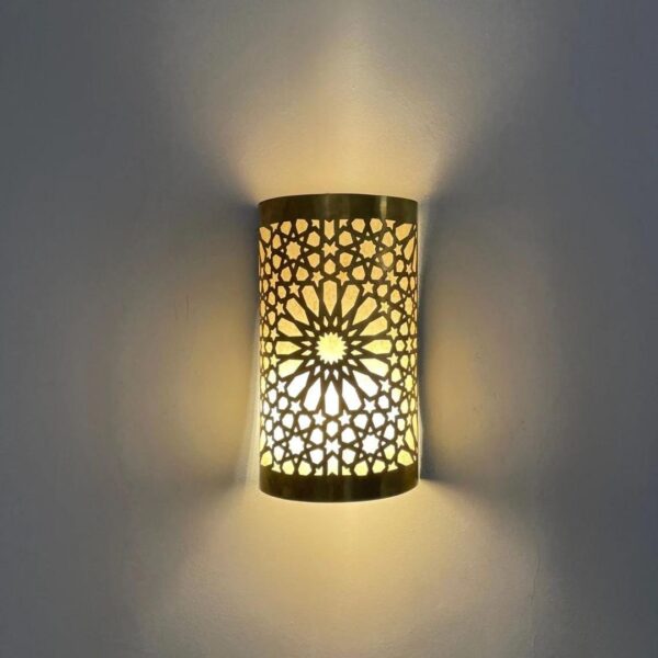 Moroccan Handmade Brass Wall Sconce - Exquisite Traditional  Decorative Lighting for Your Home - Image 5