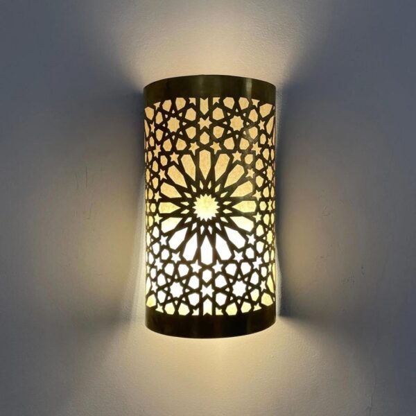 Moroccan Handmade Brass Wall Sconce - Exquisite Traditional  Decorative Lighting for Your Home - Image 2