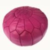 Luxury Moroccan Handmade Leather Pouf - Add Warmth and Elegance to Your Home or Office - Image 2