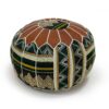 Luxury Moroccan Handmade Leather / Textile Pouf - Add Warmth and Elegance to Your Home, or Office
