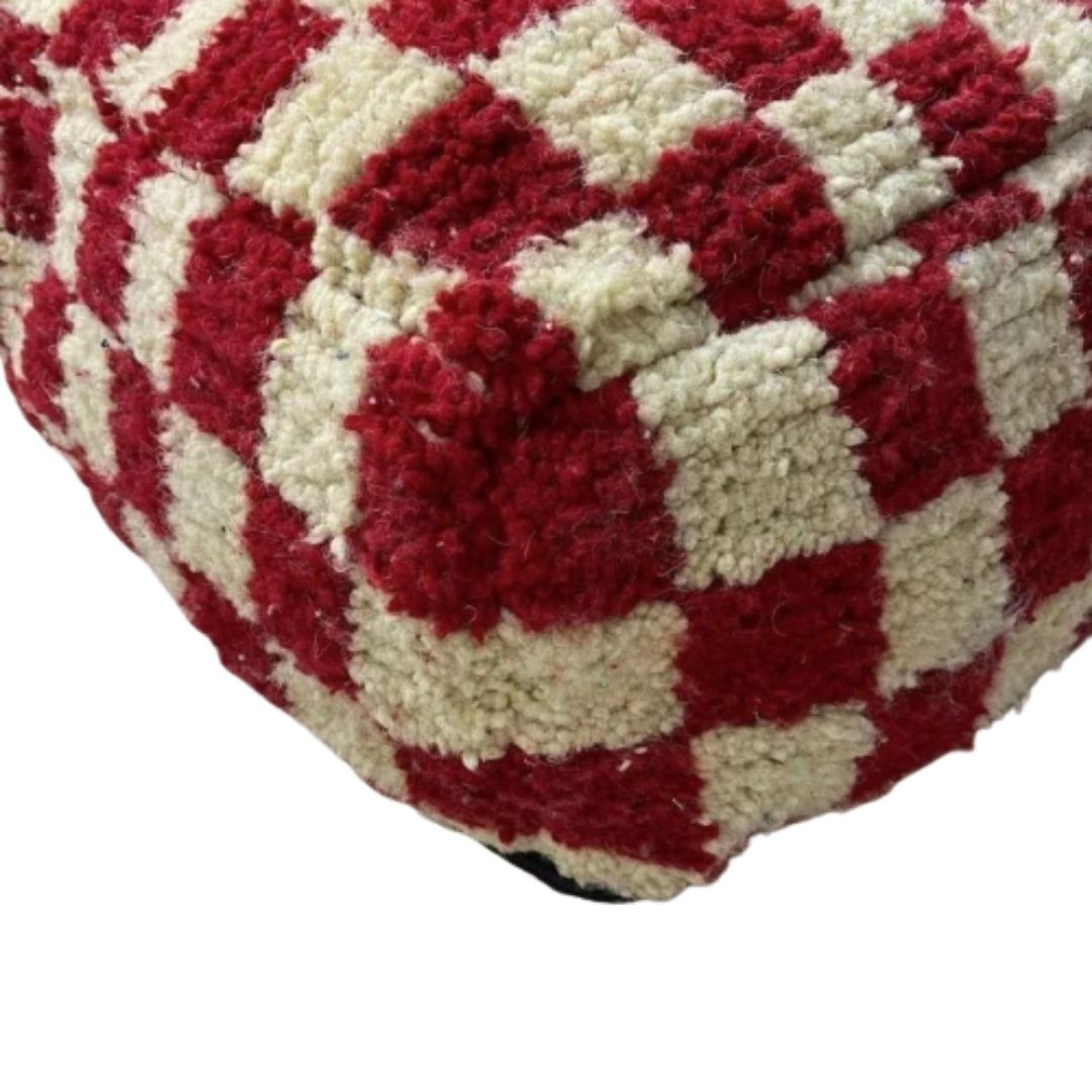 Elevate Your Decor with Handcrafted Moroccan Kilim Pouff – Vintage Elegance for Your Home - Image 3