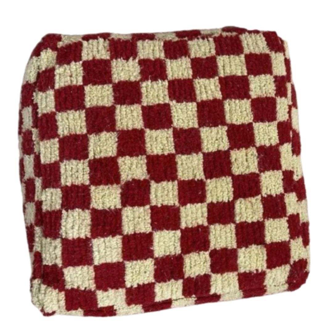 Elevate Your Decor with Handcrafted Moroccan Kilim Pouff – Vintage Elegance for Your Home - Image 9