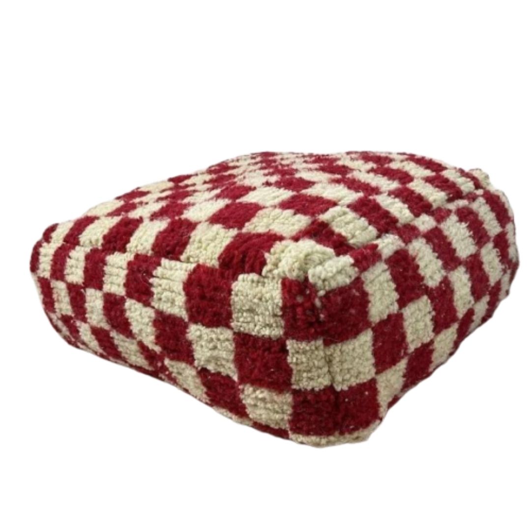 Elevate Your Decor with Handcrafted Moroccan Kilim Pouff – Vintage Elegance for Your Home - Image 7