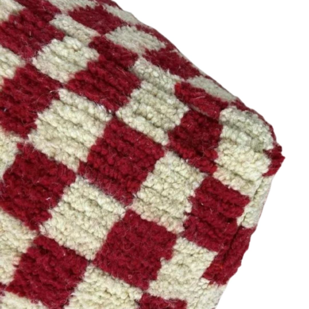 Elevate Your Decor with Handcrafted Moroccan Kilim Pouff – Vintage Elegance for Your Home - Image 6