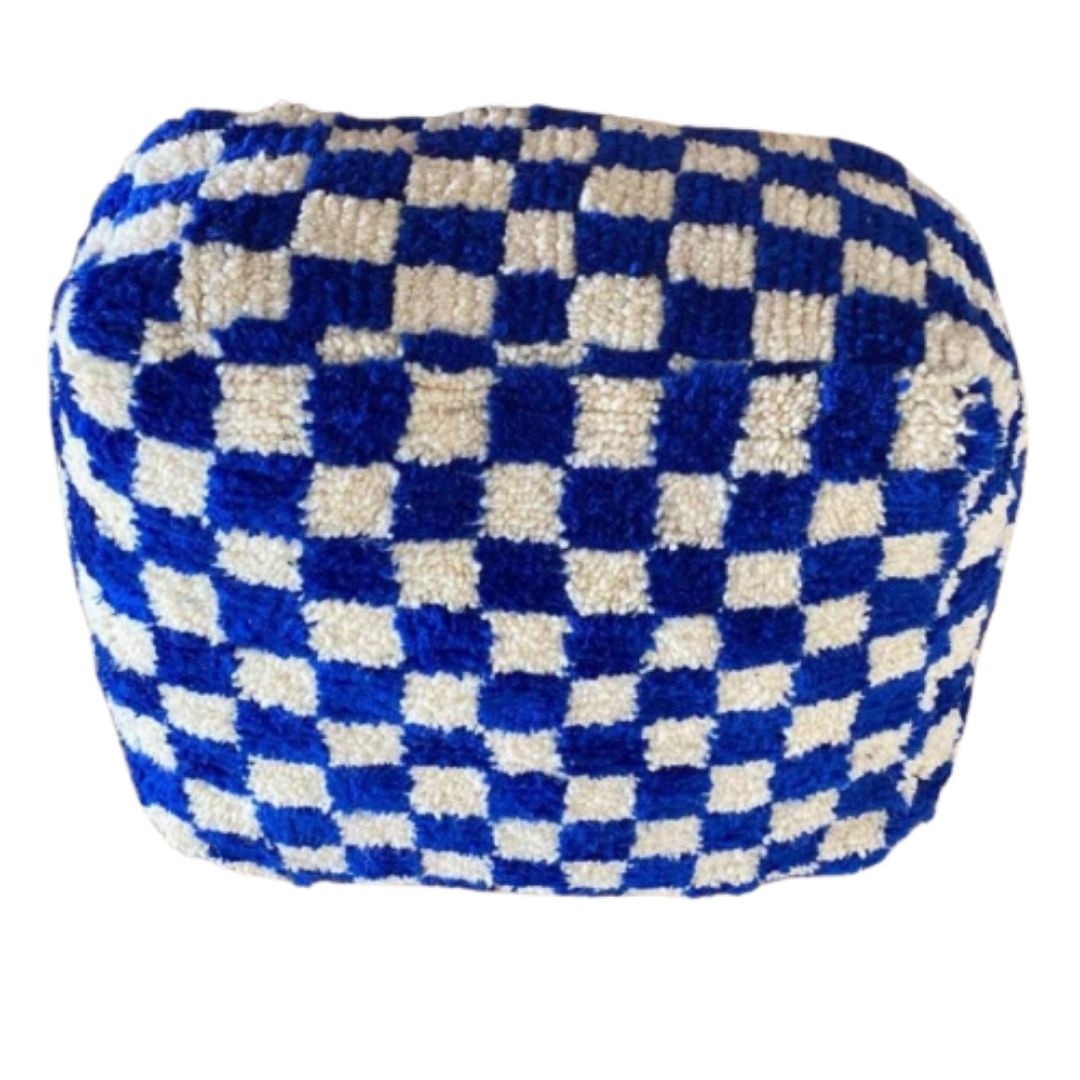 Elevate Your Decor with Handcrafted Moroccan Kilim Pouff – Vintage Elegance for Your Home - Image 5