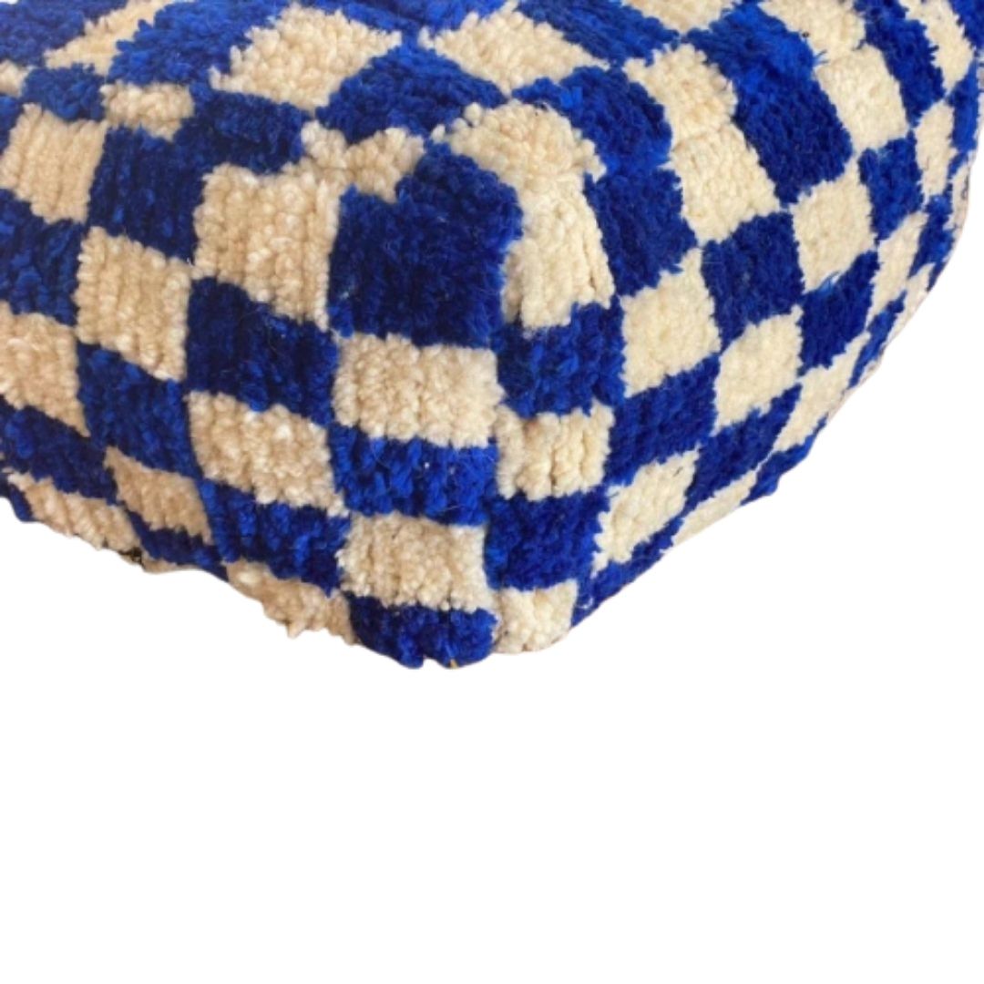 Elevate Your Decor with Handcrafted Moroccan Kilim Pouff – Vintage Elegance for Your Home - Image 3