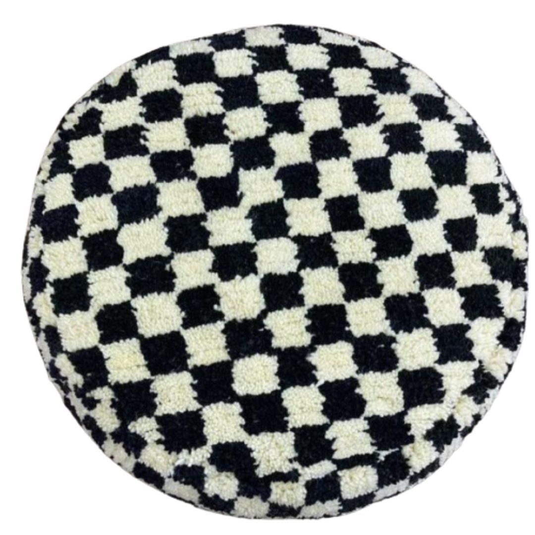 Elevate Your Decor with Handcrafted Moroccan Kilim Pouff – Vintage Elegance for Your Home
