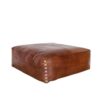 Luxury Moroccan Handmade Leather Pouf - Add Warmth and Elegance to Your Home, or Office