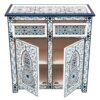 Exotic Handmade and Hand-Painted Moroccan Wood Storage Cabinet | Exotic Elegance for Your Home Decor - Image 2