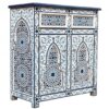 Exotic Handmade and Hand-Painted Moroccan Wood Storage Cabinet | Exotic Elegance for Your Home Decor