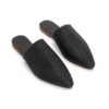 Chic Moroccan Hand-Stitched Leather Women's Slippers - Image 2