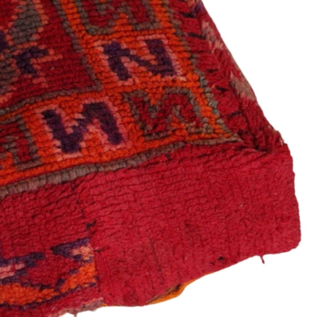 Elevate Your Decor with Handcrafted Moroccan Kilim Pouff – Vintage Elegance for Your Home - Image 4